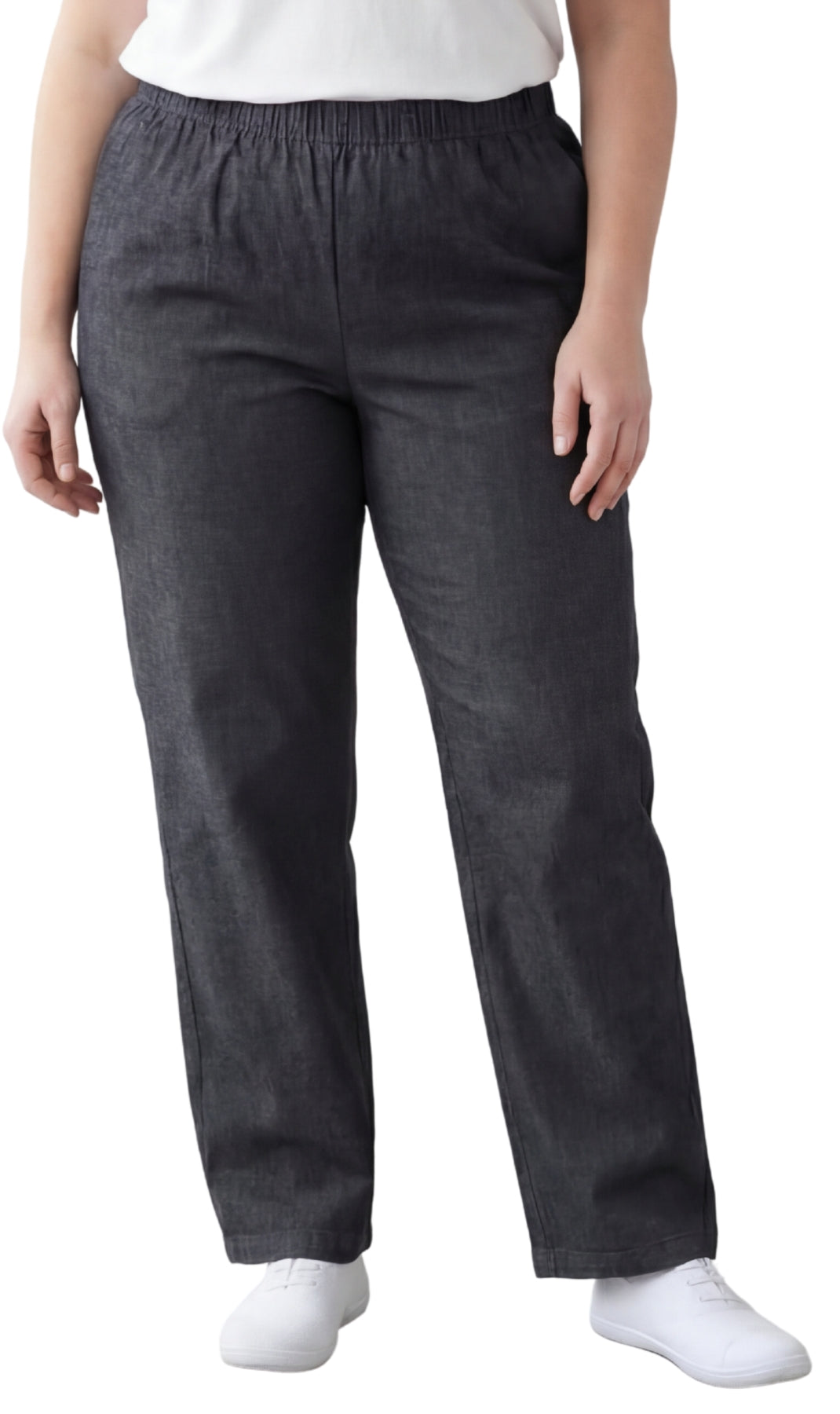 Jean en jean léger à enfiler pour femme — Taille élastique sans fermeture éclair