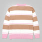 Stripe Colorblock V-Neck Long Sleeve Tunic Sweater
