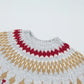 Geometric Fair Isle Raglan Sleeve Sweater