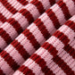 Stripe Mock Neck Drop Shoulder Zip-Up Cardigan
