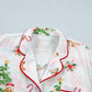 Christmas Bow Tie Long Sleeve Top & Shorts Pajama Set
