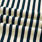 Stripe Contrast Zip Collared V-Neck Long Sleeve Top