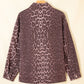 Leopard Denim Patch Pocket Oversized Jacket