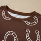 Western Horseshoe Sweatshirt & Drawstring Pant Set