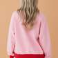 Merry Polka Dot Colorblock Christmas Sweatshirt