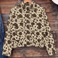 Western Cow Print Denim Cargo Pocket Zip Up Jacket