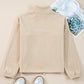 Colorblock Fleece Half Zip Long Sleeve Sweatshirt