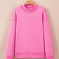 Plus Size Solid Reversible Exposed Seam Sweatshirt