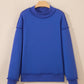 Solid Mock Neck Drop Shoulder Oversize Sweatshirt