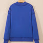 Solid Mock Neck Drop Shoulder Oversize Sweatshirt