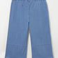 Plus Size Denim Ruffle Hem Wide Leg Jeans