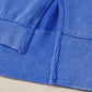Solid Mineral Wash Split Hem Tunic Sweatshirt