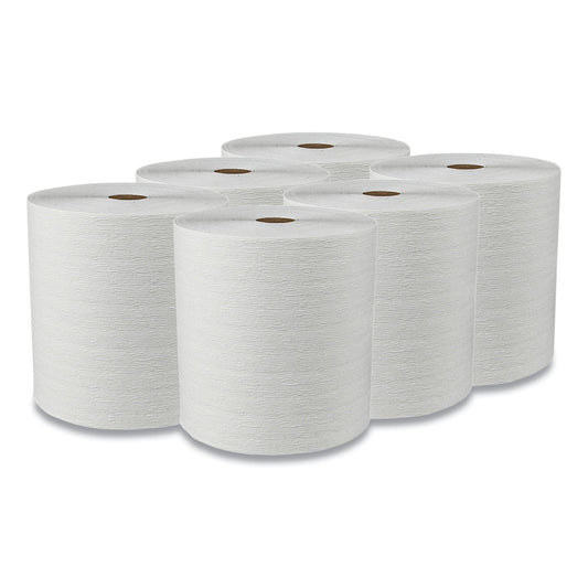 Kleenex Hard Roll Paper Towels with Premium Absorbency Pockets, 8" x 600 ft, 1.75" Core, White, 6 Rolls/Carton
