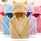 Cotton baby care hooded bath towel