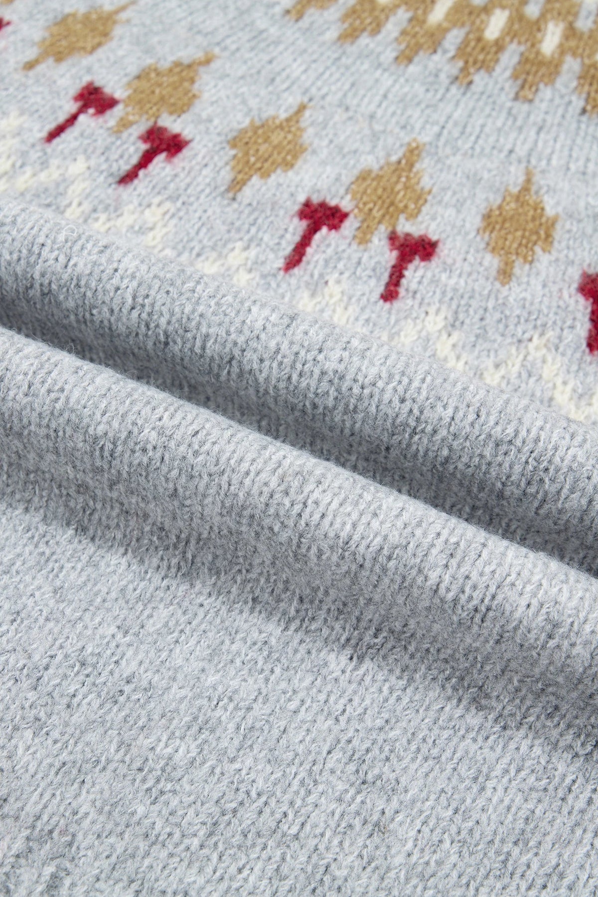 Geometric Fair Isle Raglan Sleeve Sweater