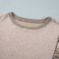 Floral Patchwork Contrast Stitching Long Sleeve Top