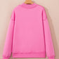 Plus Size Solid Reversible Exposed Seam Sweatshirt