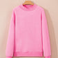 Plus Size Solid Reversible Exposed Seam Sweatshirt