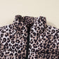 Leopard Quilted Sleeveless Zip Up Puffer Vest