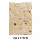 Super Soft Warm Flannel Burrito Blankets 280Gsm Round Shape Airplane Travel Throw Coral Fleece Tortilla Nap Wrap Blankets
