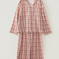 Plaid Long Sleeve Top & Pants Pajama Set