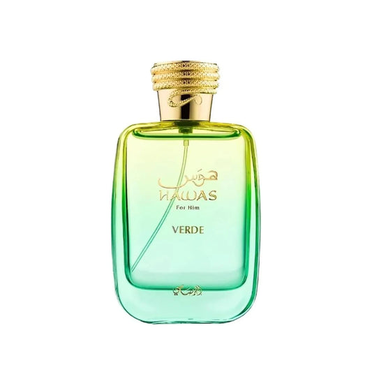 Rasasi Hawas Verde Men's EDP – Fresh Citrus Green Aroma, 3.4 FL OZ / 100 ML