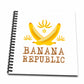 3dRose An emblem made from yellow bananas. A text Banana Republic - Drawing Books (db_351406)