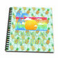 3dRose A retro Dominican Republic design on a pineapple pattern. - Drawing Books (db_353164)