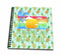 3dRose A retro Dominican Republic design on a pineapple pattern. - Drawing Books (db_353164)