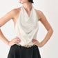 BLACK & CREAM POISE WOVEN JUMPSUIT