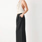 BLACK & CREAM POISE WOVEN JUMPSUIT