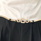 BLACK & CREAM POISE WOVEN JUMPSUIT