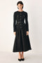 CITY AFTER DARK MIXED MEDIA MIDI DRESS