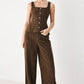 SWEETEST IN SIGHT BROWN PEPLUM TOP