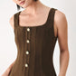 SWEETEST IN SIGHT BROWN PEPLUM TOP