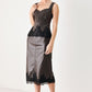 LACE AFTER DARK SWEETHEART FAUX LEATHER TOP