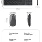 Bluetooth 5.0 2.4G Wireless Keyboard and Mouse Combo Mini Multimedia Keyboard Mouse Set for Laptop PC TV iPad Macbook Android