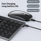 Bluetooth 5.0 2.4G Wireless Keyboard and Mouse Combo Mini Multimedia Keyboard Mouse Set for Laptop PC TV iPad Macbook Android