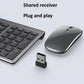 Bluetooth 5.0 2.4G Wireless Keyboard and Mouse Combo Mini Multimedia Keyboard Mouse Set for Laptop PC TV iPad Macbook Android