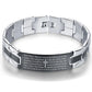 VQYSKO Men's Bracelets Trendy Jesus Christian Cross Stainless Steel Bangle Fashion Jewelry