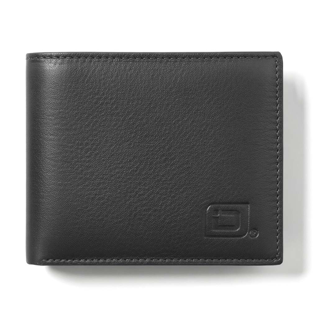 Portefeuille pliable pour homme à 10 emplacements RFID avec fenêtre pour carte d'identité