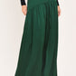 FOREST POISE HUNTER GREEN DROP-WAIST TIERED MAXI SKIRT