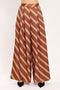 TOFFEE DIAGONAL FLOW WOVEN WIDE LEG PANTS