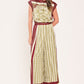 VINTAGE VINE BURGUNDY PRINTED WIDE-NECK TOP