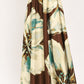CREAM BOTANIC SWEEP WOVEN CROP TOP AND FULL SKIRT SET