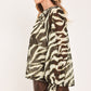 ESPRESSO ZEBRA DRIFT WOVEN TOP