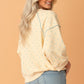 Polka Dot Piping Trim 3/4 Raglan Sleeve Top