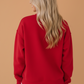 Jesus Saves Graphic Print Mock Neck Sweatshirt