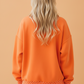 Halloween Boo Polka Dot Patch Mock Neck Sweatshirt