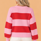 Christmas Holly Jolly Embroidered Stripe Sweater